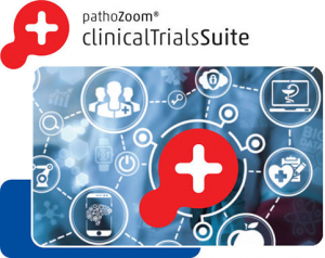 Product image research processes and research results which are digitally organized with the help of the PathoZoom Clinical Trials Suite