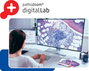Product image physician working with PathoZoom Digital Lab