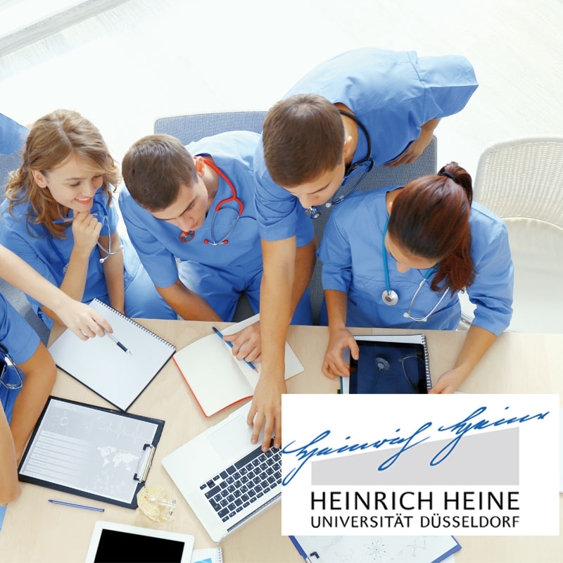 Students of the Heinrich Heine Universität learning with SmartZoom ClassRoom