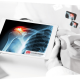 Radiologist uses the smart referral portal EasyRadiology per Tablet