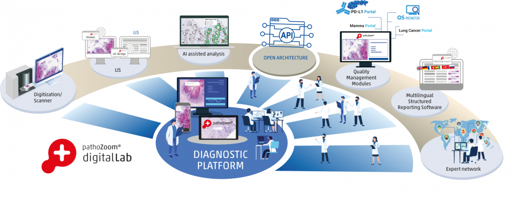 Possible uses of the PathoZoom Digital Lab diagnostics platform